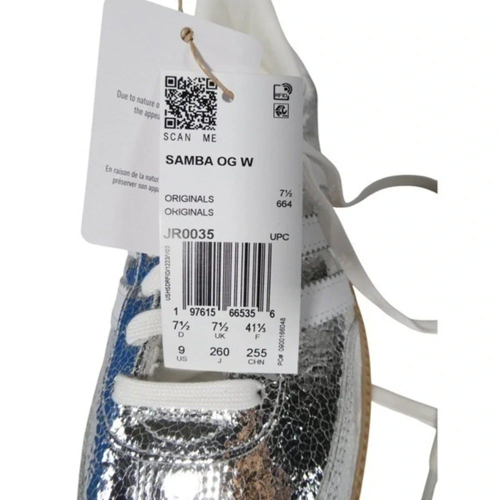 adidas Silver Metallic Athletic Sneakers